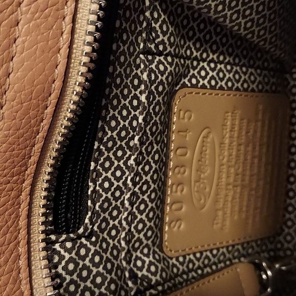 Like New Brighton Beckman Organizer Purse Color Buff Nude Pebbled Leather - Picture 10 of 11